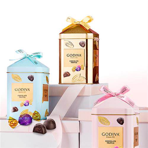 godiva歌帝梵松露形巧克力12颗装精致铁罐中秋礼盒送礼礼品伴手礼