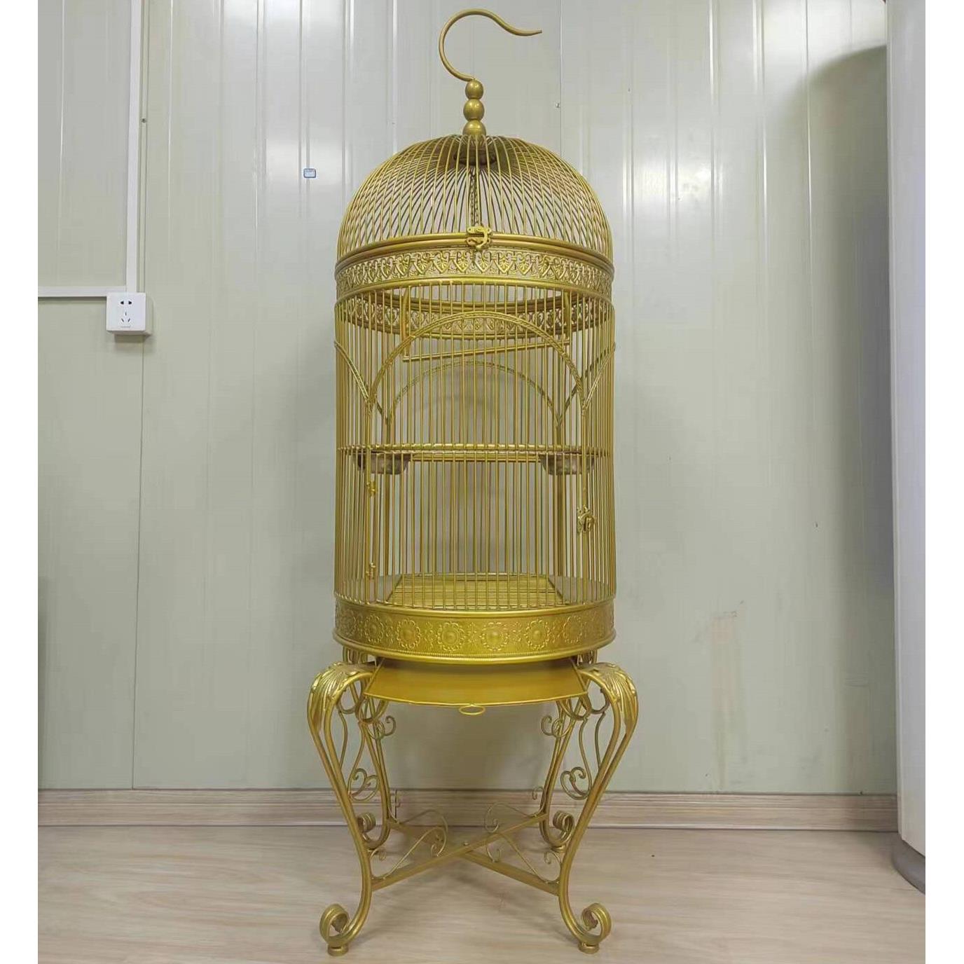 铁鸟笼落地式鸟笼鹦鹉鸟笼八哥大型户外鸟笼别墅鸟笼装饰
