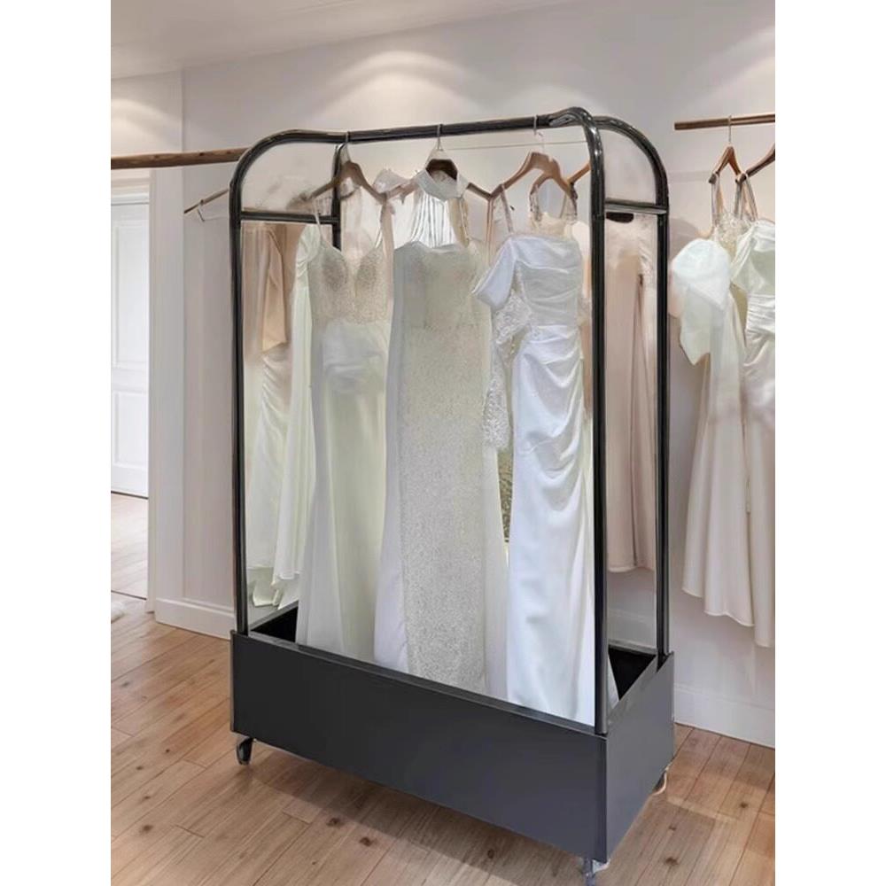 婚纱店手推车服装摄影礼服加厚挂衣可移动带静音轮子旗袍展示架子