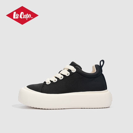 Lee Cooper厚底内增高7CM板鞋男秋冬新款运动休闲百搭小白鞋潮鞋