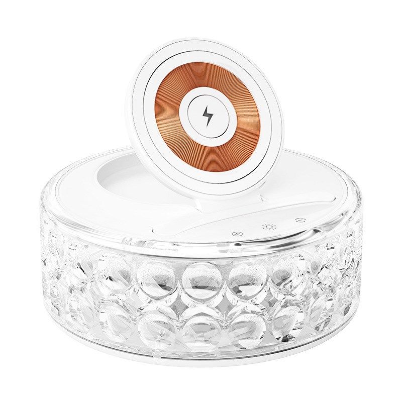 桌面无线充小夜灯床头多功能音乐拾音灯手机氛围灯无线快充充电器