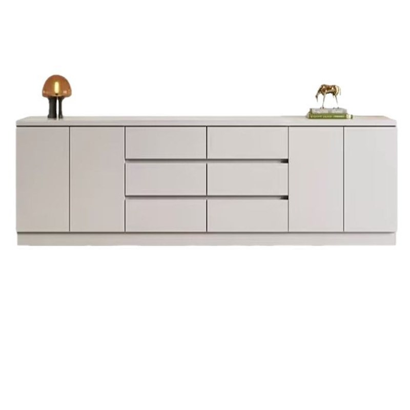 实木新款岩板小客型落地茶几电视柜现代简约轻奢收纳储物柜高级感