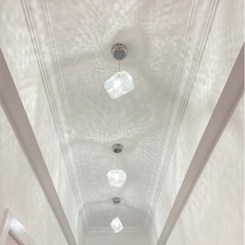 简约现代网红过道走廊灯冰块石头吊灯创意灯阳台玄关灯入户玻璃灯