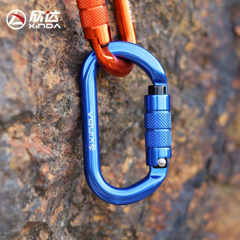 xinda欣达O型自动锁户外攀岩主锁安全主锁登山扣快挂锁具装备