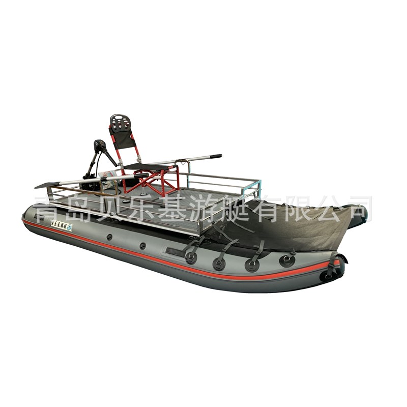 橡皮艇双体船加厚硬底皮筏艇木塑板橡皮船钓鱼船充气船皮划艇船