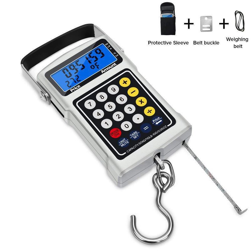 便捷计价多功能秤手提秤 旅行秤 计算器购物秤 带卷尺挂钩电子吊