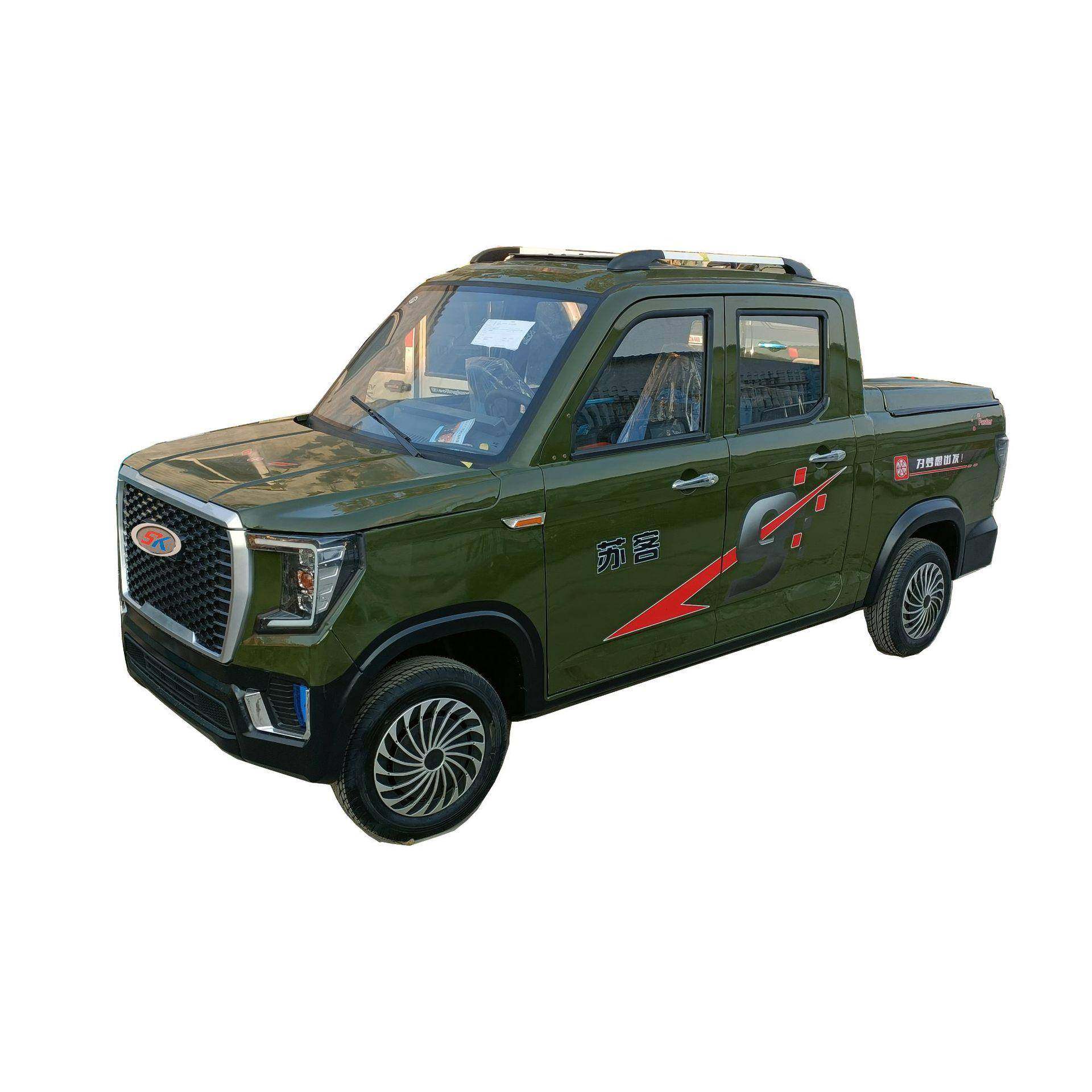 电动皮卡油电两用皮卡客货两用冷暖空调成人代步车特种电动