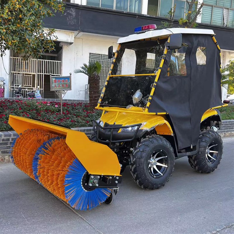 新四轮座驾式斗篷扫雪机 清扫干净率除雪机 物业道路抛雪机