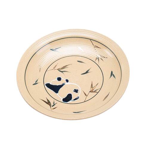 宜室茶壶手绘熊猫壶承茶托盘中式家用陶瓷盖碗壶托圆形托盘茶配件