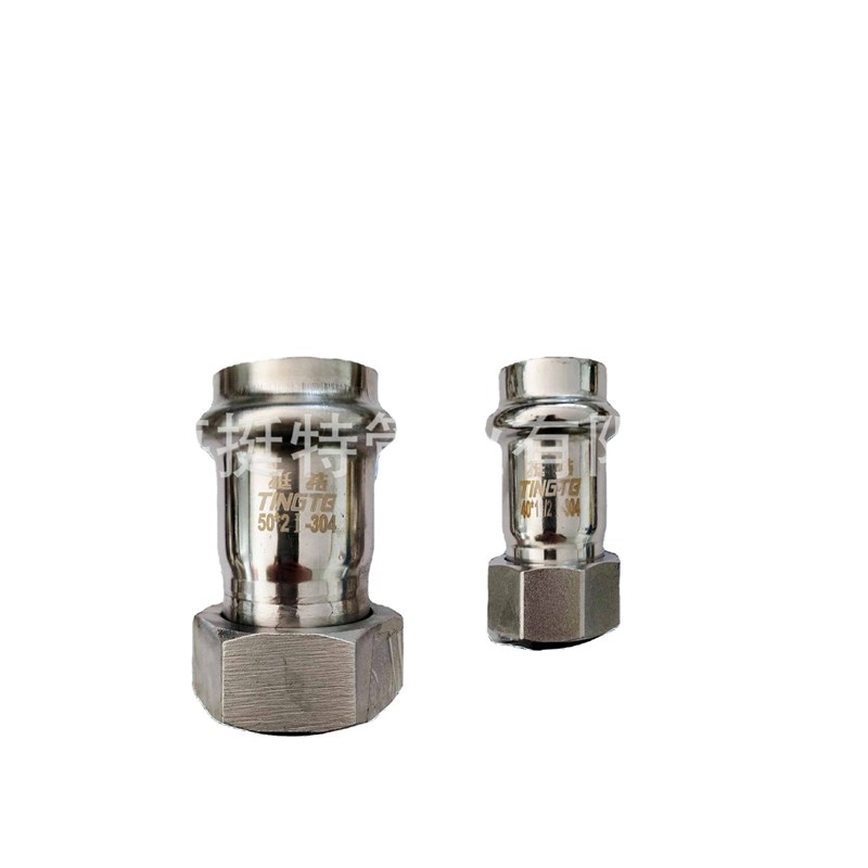 304/316L管件  移动螺母转换接头单卡压 薄壁不锈钢   活接挺特