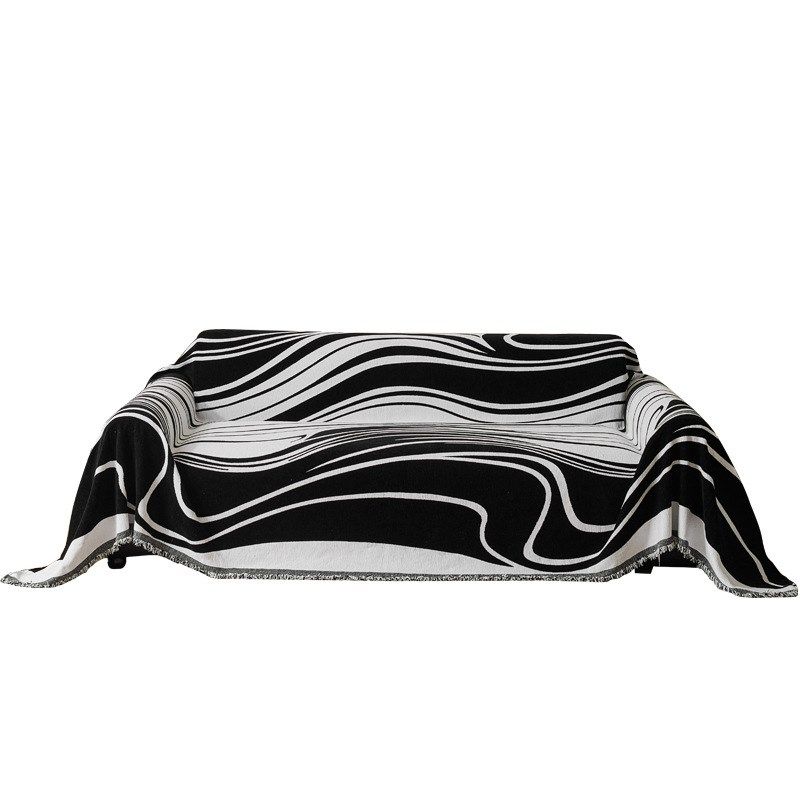 现代简约轻奢条纹四季雪尼尔全包防滑一片式沙发巾盖布套罩沙发毯,居家布艺,沙发套,淘宝优惠券,粉丝福利购,淘宝优惠卷