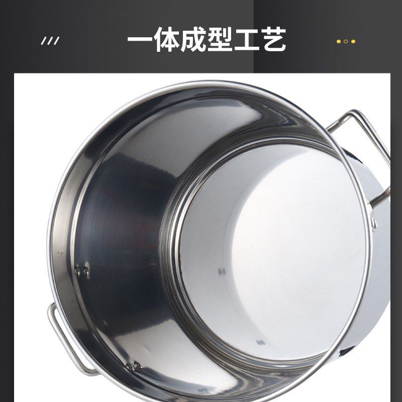 跨境商用加厚304保温桶带盖开水桶食堂米桶汤锅大容量不锈钢汤桶