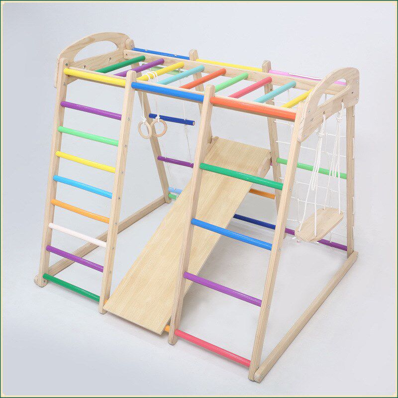 实木儿童攀爬架室内家用小型家庭乐园宝宝攀岩滑梯秋千组合淘气堡