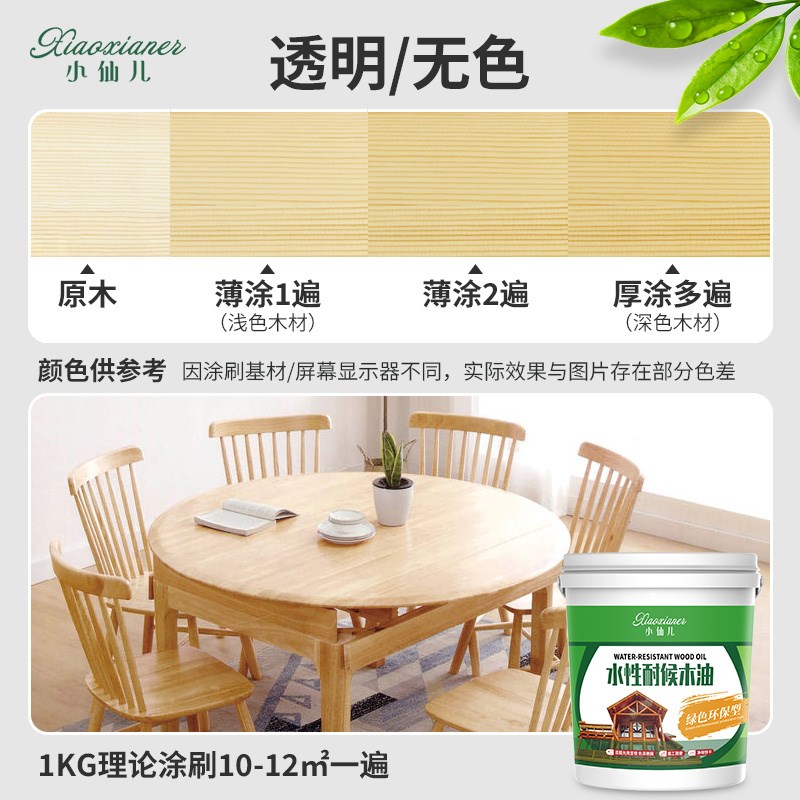 新款水性木蜡油实木透明色木漆防腐木油清漆木器漆水性油漆