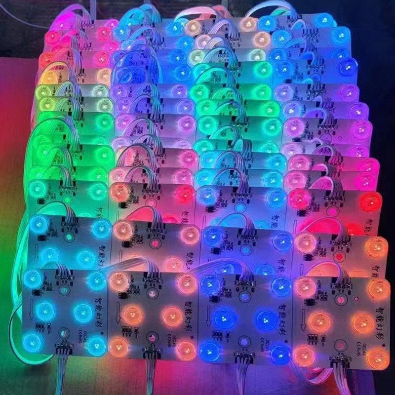 LED区块灯全彩幻彩RGB灯片软膜广告灯箱奢石卡布七彩灯条高亮灯带图片