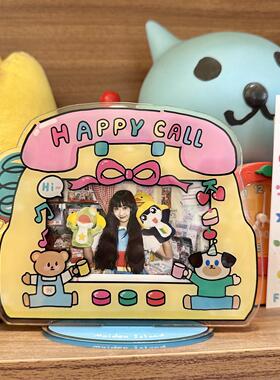 猪包小狗原创相框Happy Call快乐来电宽幅拍立得亚克力立牌送礼