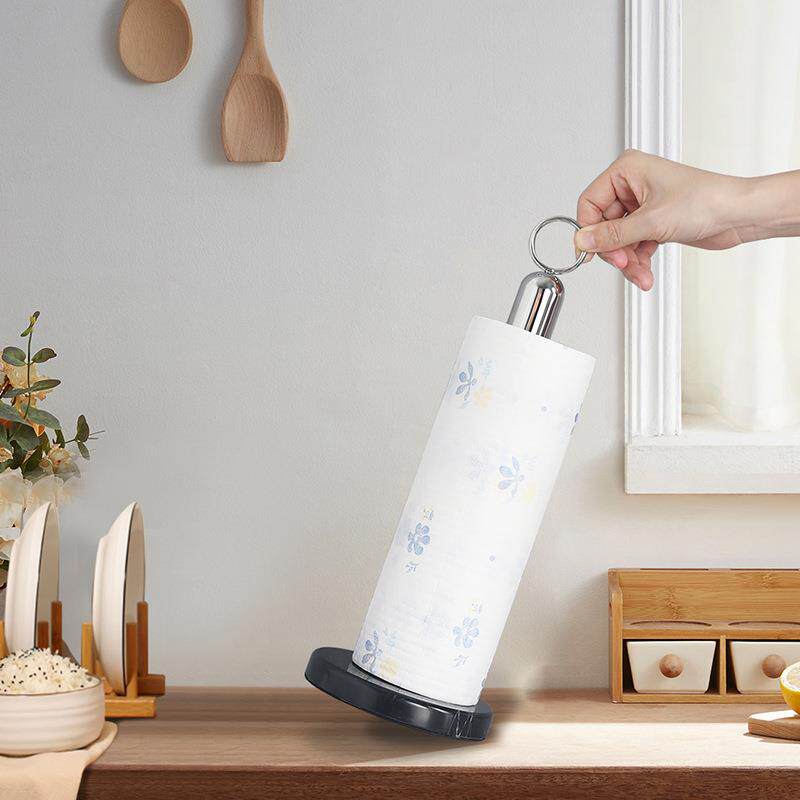 锈钢纸巾架卷纸厨房餐桌理不46917石创意立式锡纸保鲜袋膜收大纳