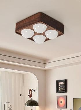 明装餐美厅无主灯吸顶灯北胡桃木54925古客厅斗胆中灯山过道筒灯