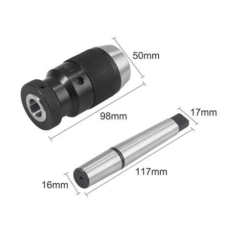 1-头16B128自紧钻氏夹配MT2/MK2-B18接杆莫号连接杆CHUCK-20+自锁