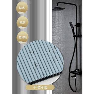 卧帘室丰巢卫生间隔浴室隐形免叠打孔平IRC移门无轨折叠门断折厕