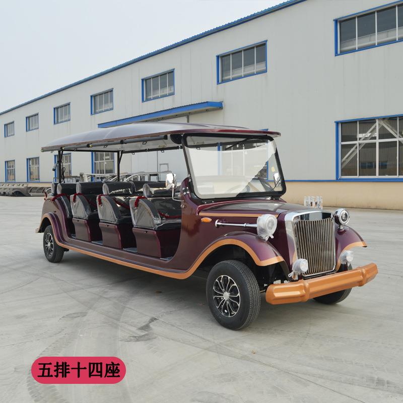 8-1-C111区-14座电动四轮老爷观光车游旅景摆渡车酒店接老待楼盘