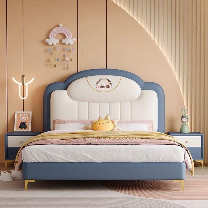 儿床男孩孩公主床SSL卧室小户型童单人床现代简木约多功能储物实