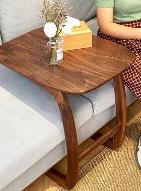 zym20200K8客厅实木小茶几几移沙发边几角胡桃木木床边桌白蜡阳台