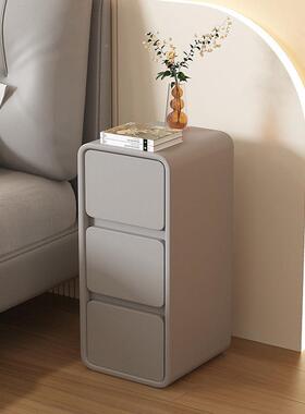 代简约现床头柜油小型实木YVB收纳超窄床边柜奢轻卧室床边迷你家