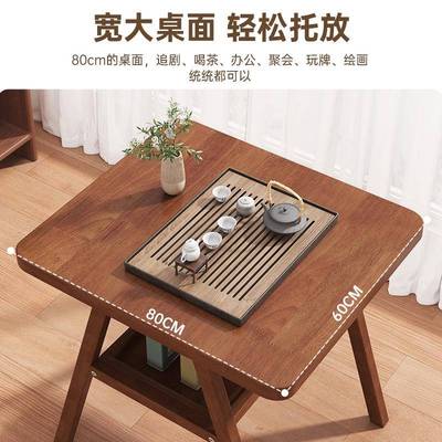 实木桌茶台茶AUE一体桌子阳台小型茶桌一整套藤编泡茶椅组合椅茶