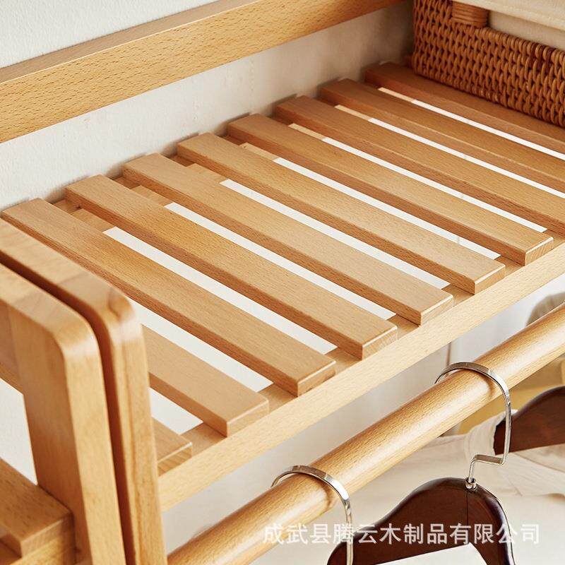 款实木衣帽架客A250227落厅榉木质晾服架衣家用房间立式杆地卧室