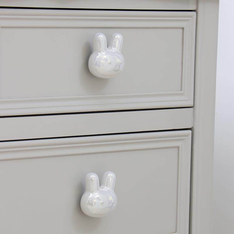 025高屉新款萌兔彩简约萌兔2柜子柜门抽衣柜拉手档法式轻奢橱柜把