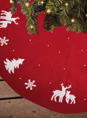 29720立25现货圣诞体树装饰图案珠子4英寸腈纶圣诞树8裙圣诞节装