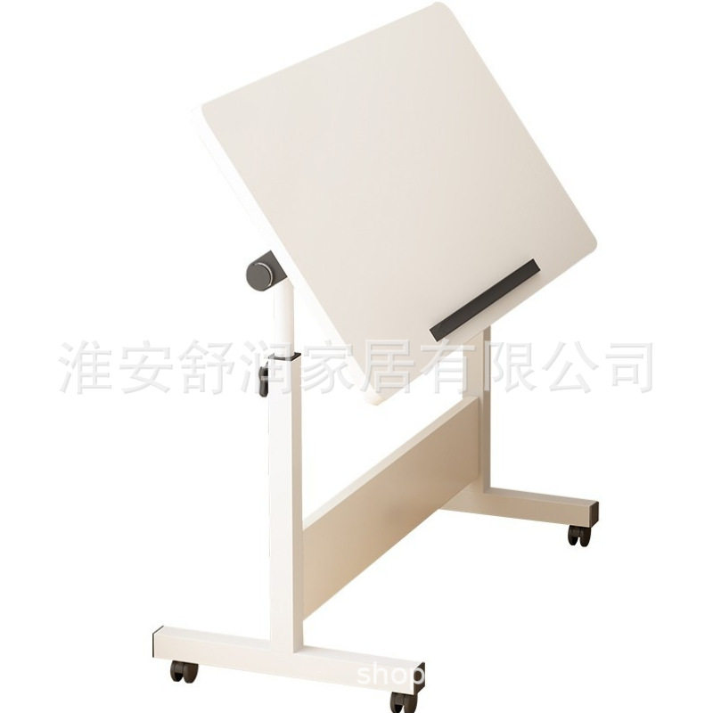 简易钢木懒人折叠电脑桌办公桌书桌卧室学生写字移动升降床边桌
