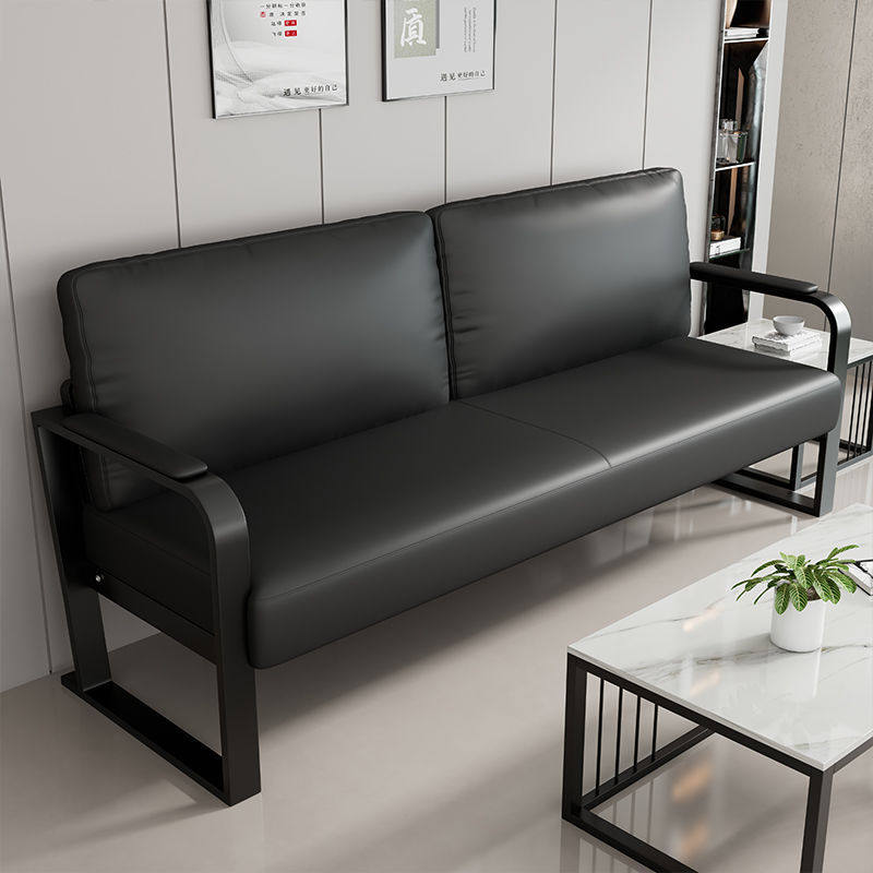 简易办公沙发茶几组合简约现代小型办公室排椅三人位商务会客沙发