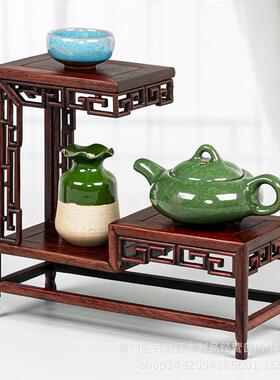 红酸中砂紫壶茶具博古式架展示架置20240528物架工艺枝品盆景摆件
