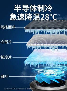 202垫20235年新款半导体通风按摩冷制汽车坐垫冰丝透气车散热货座