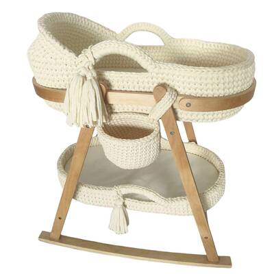 境手生工钩针摩西摇篮手提框棉编织婴儿床布条编织82572新绳儿跨