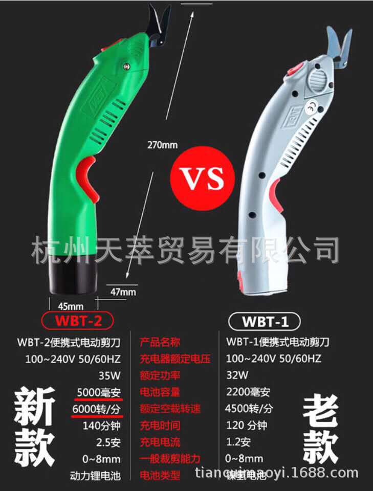 锂电电动剪刀裁布裁鞋修边