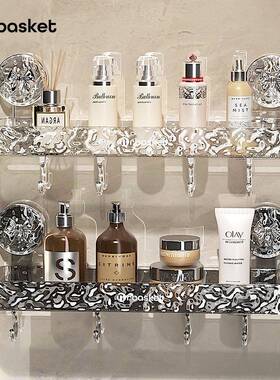 盘置物吸架架子日式打孔免厕NRB卫生洗漱台壁挂洗手间收纳间架所