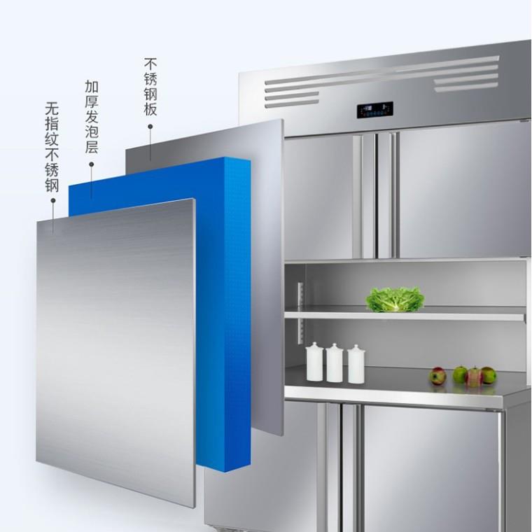 后厨冰母柜商用不锈子钢工941作冷台冷藏冻一体柜商用餐饮冰柜展