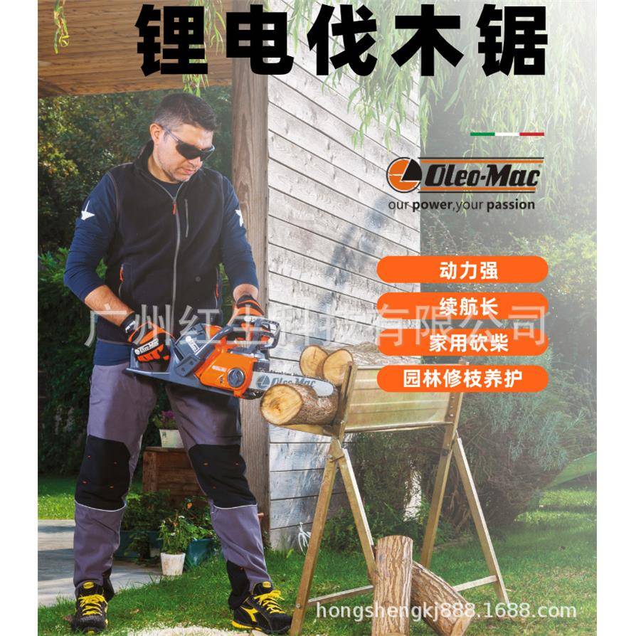 IOO式意大利GSi电锯锂电伐家木锯庭院用砍树修枝充电伐木锯