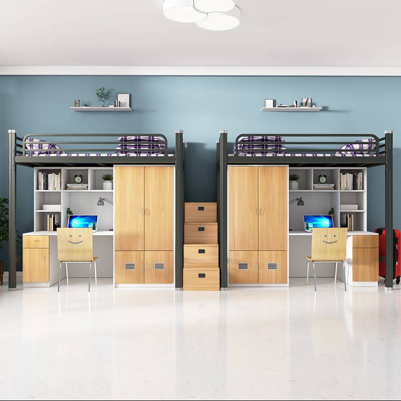 定制室上床下桌组合床学生公寓床学校宿舍大学生寝V床铁架床员工