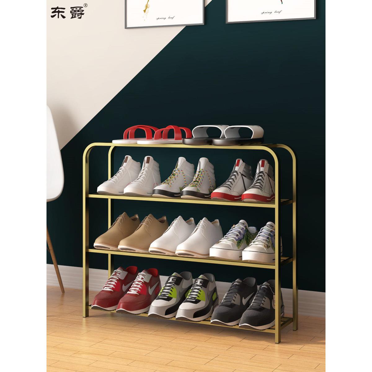门口窄鞋柜家用进门多层鞋架简易客厅玄关门外走廊小鞋柜收纳层架