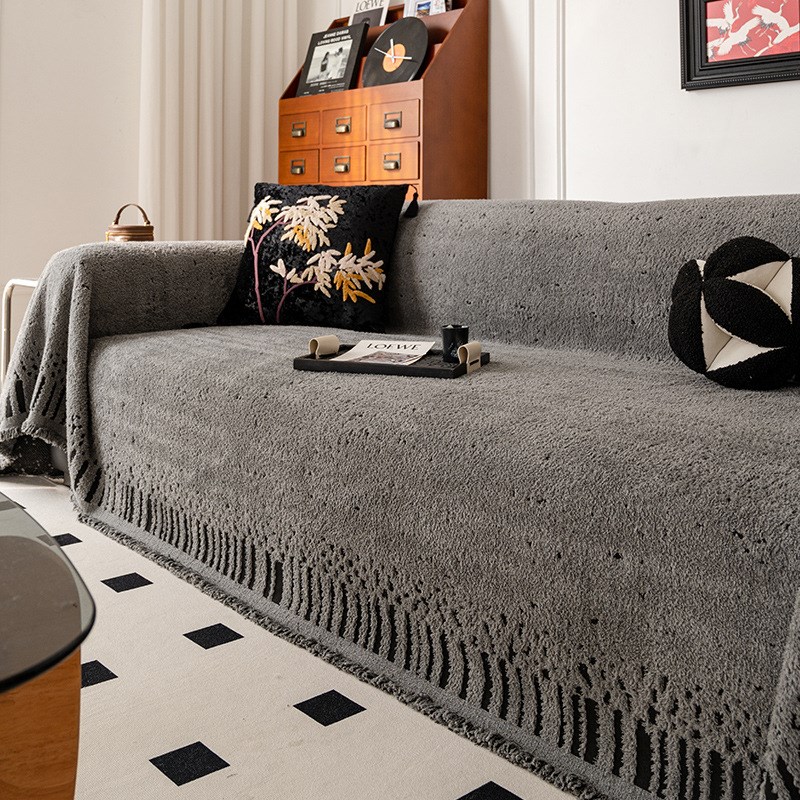 2025新款沙发盖布秋冬轻奢高级感一整张全盖沙发巾沙发套罩沙发毯