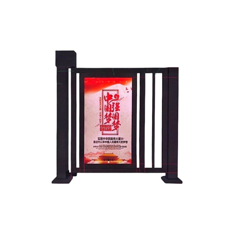 现货电动广告门 小区人行通道栏栅门门禁系统人脸识别智能