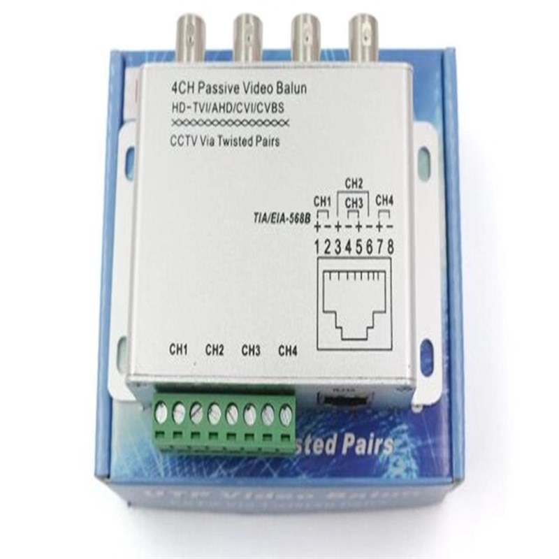 4路同轴HD高清双绞线传输器 AHD CVI TVI 模拟BNC头转网线 无源