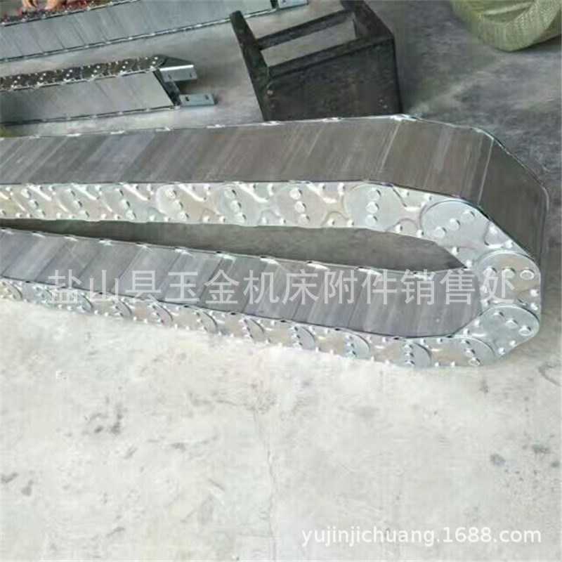 电缆穿线机床钢铝拖链桥式/全封闭工程钢制拖链不锈钢金属拖链