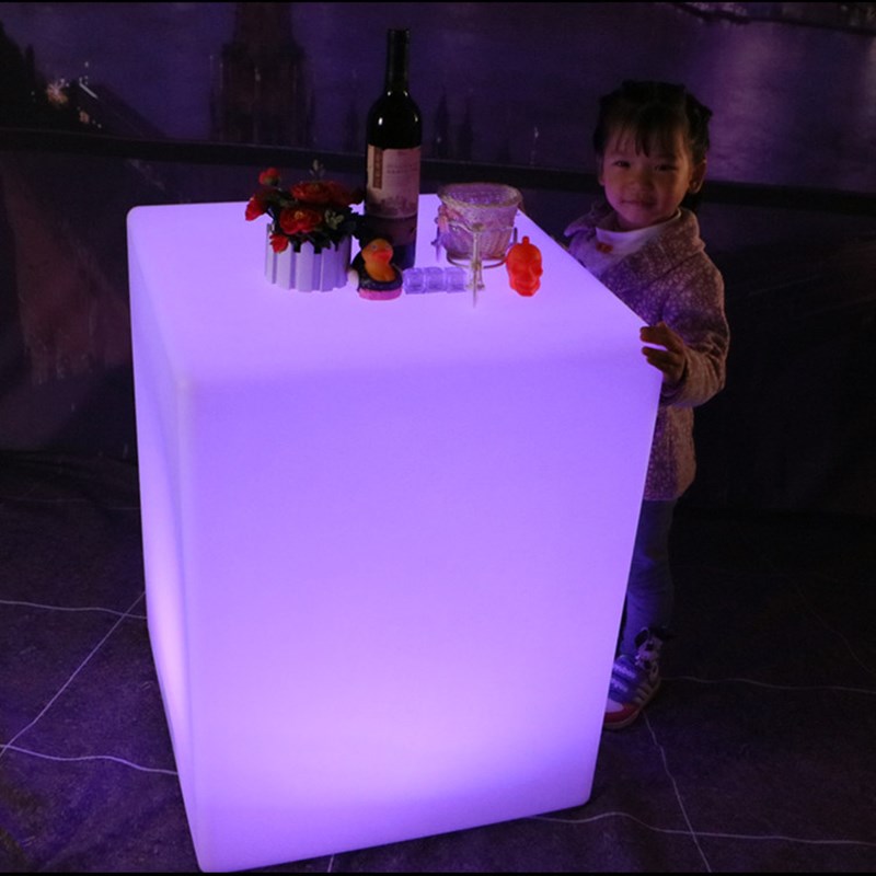 埃森发光桌板家具酒桌酒吧台立方体桌子方形茶几凳餐台方柱