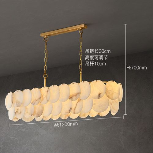西班牙云石吊灯后现代全铜轻奢设计师客厅卧室餐厅别墅灯具灯饰