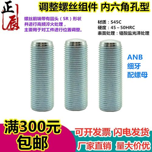 ANB3 4 5 6 8 10 12 16 20内六角孔型调整螺栓 细牙型PAS12/TBD21